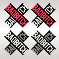Peekaboo Pasties Bad Bitch X in Black  from SexyShoes.com