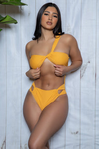BeWicked Bandeau One Piece in Yellow  from SexyShoes.com