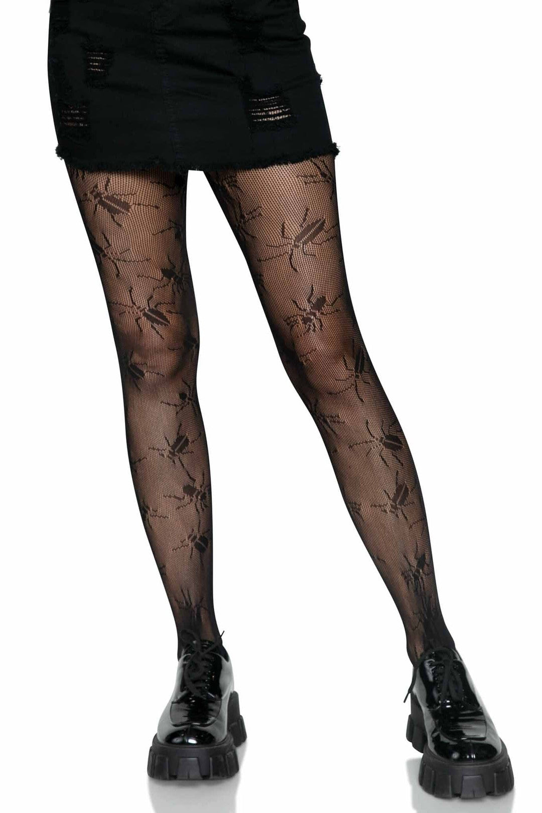 Leg Avenue Beetle Net Tights in Black  from SexyShoes.com