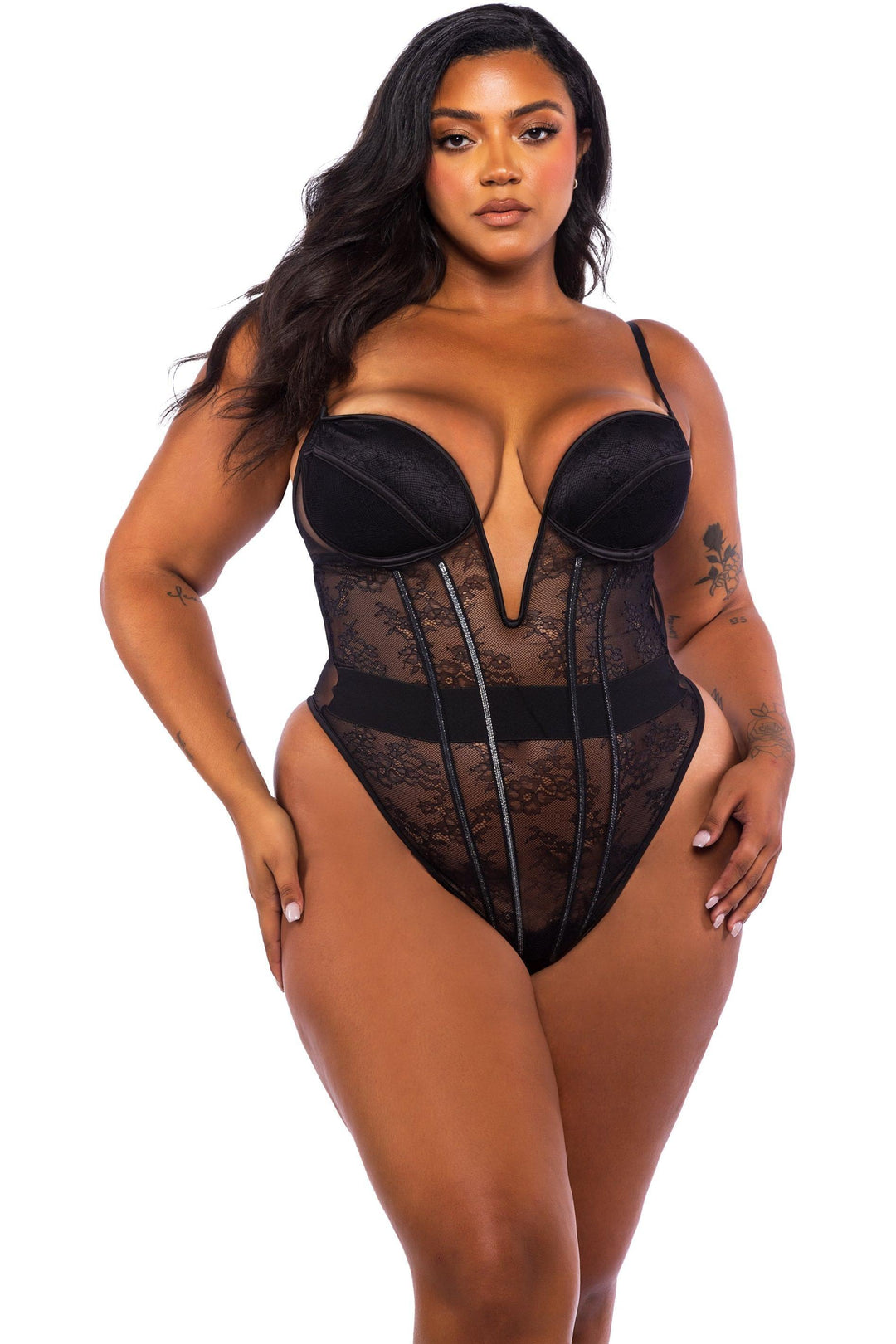 Roma Confidential Belle Noir Teddy in Black  from SexyShoes.com