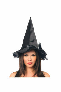 Daisy Corsets Black Satin Ribbon Witch Hat in Black  from SexyShoes.com