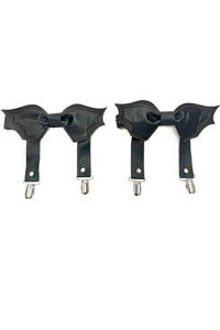 Black/Black Bat Leg Garters-Leg Garters-SEXYSHOES.COM