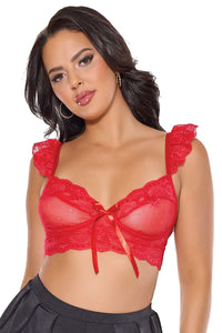 Coquette Bralette in Red  from SexyShoes.com