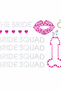 Leg Avenue Bride Squad Adhesive Body Jewels Stickers in Multi  from SexyShoes.com