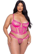 Bubblegum Heart  2-Piece Bustier Set