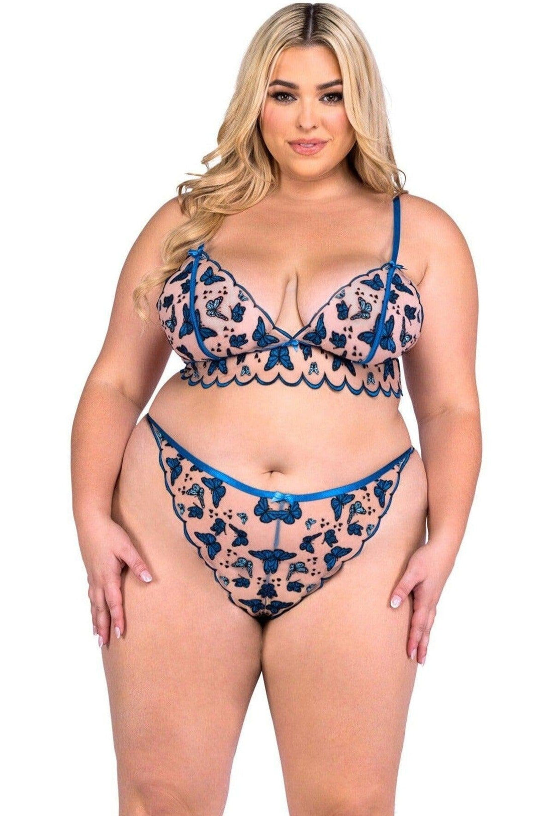 Butterfly Beauty 2-Piece Bralette Set - SEXYSHOES.COM