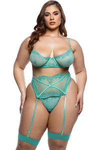 Roma Confidential Butterfly Bliss 3pc Set in Green  from SexyShoes.com