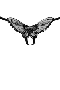 Butterfly Crotchless W/Pearl Sequin Detail-Panties-SEXYSHOES.COM