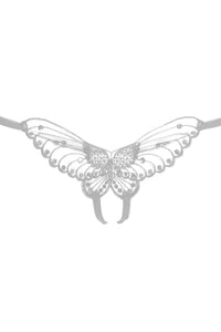 Butterfly Crotchless W/Pearl Sequin Detail-Panties-SEXYSHOES.COM