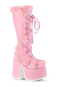 CAMEL-311 Pink Vegan Leather Knee Boot
