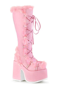 Demonia CAMEL-311 Pink Vegan Leather Knee Boot in Pink Vegan Leather from SexyShoes.com