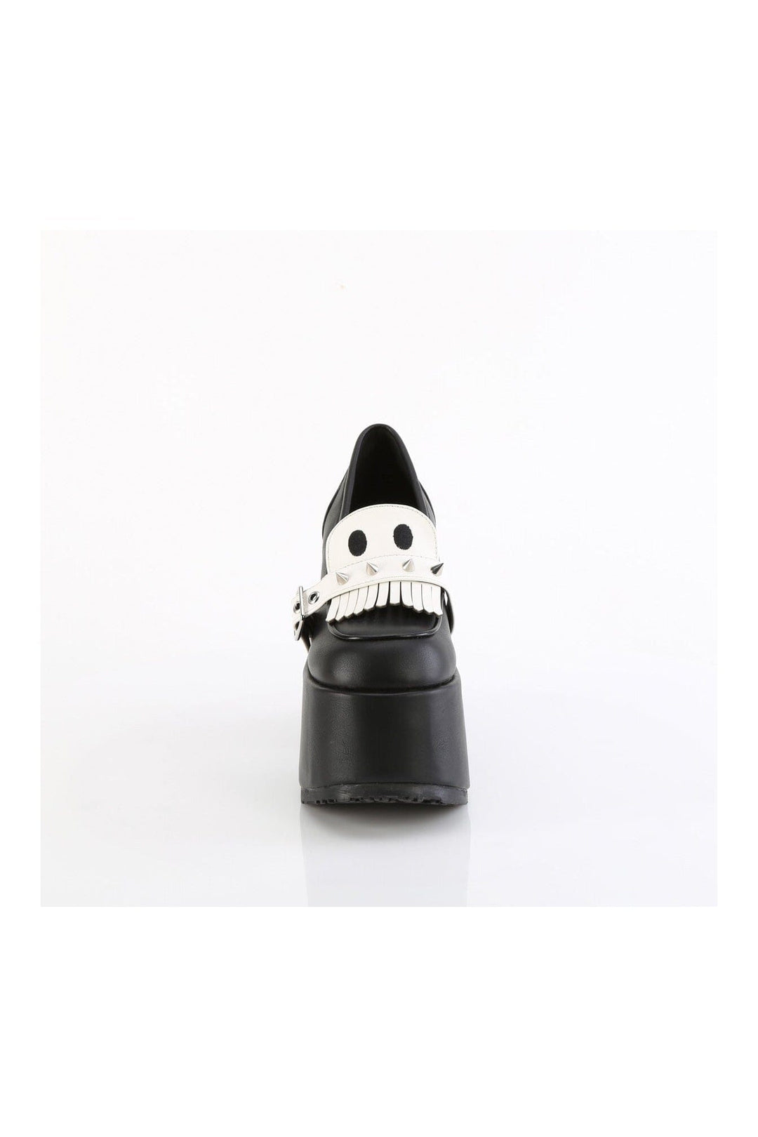 Demonia CAMEL-58 Black Vegan Leather Loafer in Black Vegan Leather