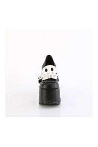 Demonia CAMEL-58 Black Vegan Leather Loafer in Black Vegan Leather