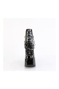 Demonia CAMEL-65 Black Patent Knee boot in Black Patent
