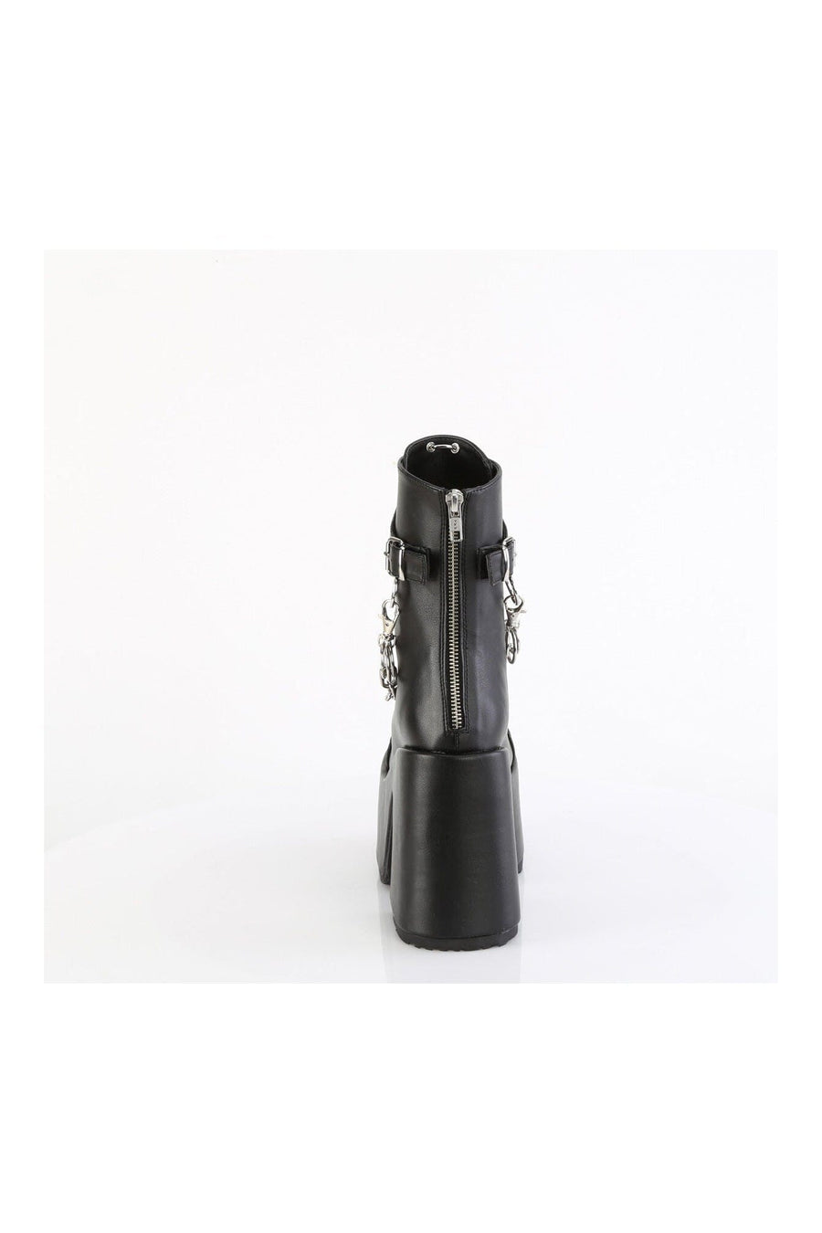 Demonia CAMEL-65 Black Vegan Leather Knee boot in Black Vegan Leather