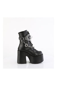 Demonia CAMEL-65 Black Vegan Leather Knee boot in Black Vegan Leather