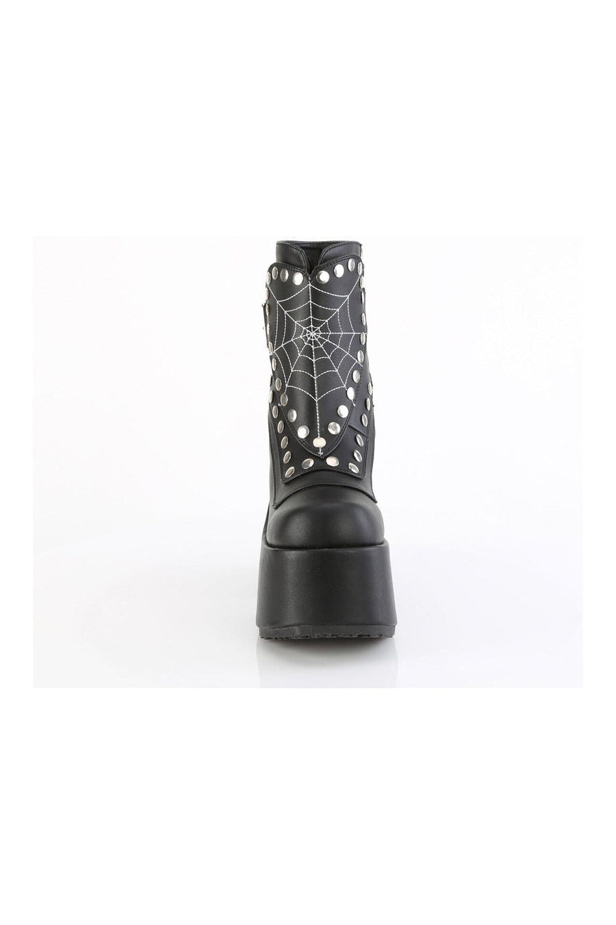 Demonia CAMEL-70 Black Vegan Leather Knee boot in Black Vegan Leather