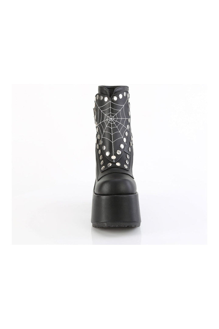 CAMEL-70 Black Vegan Leather Knee boot