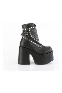 Demonia CAMEL-70 Black Vegan Leather Knee boot in Black Vegan Leather