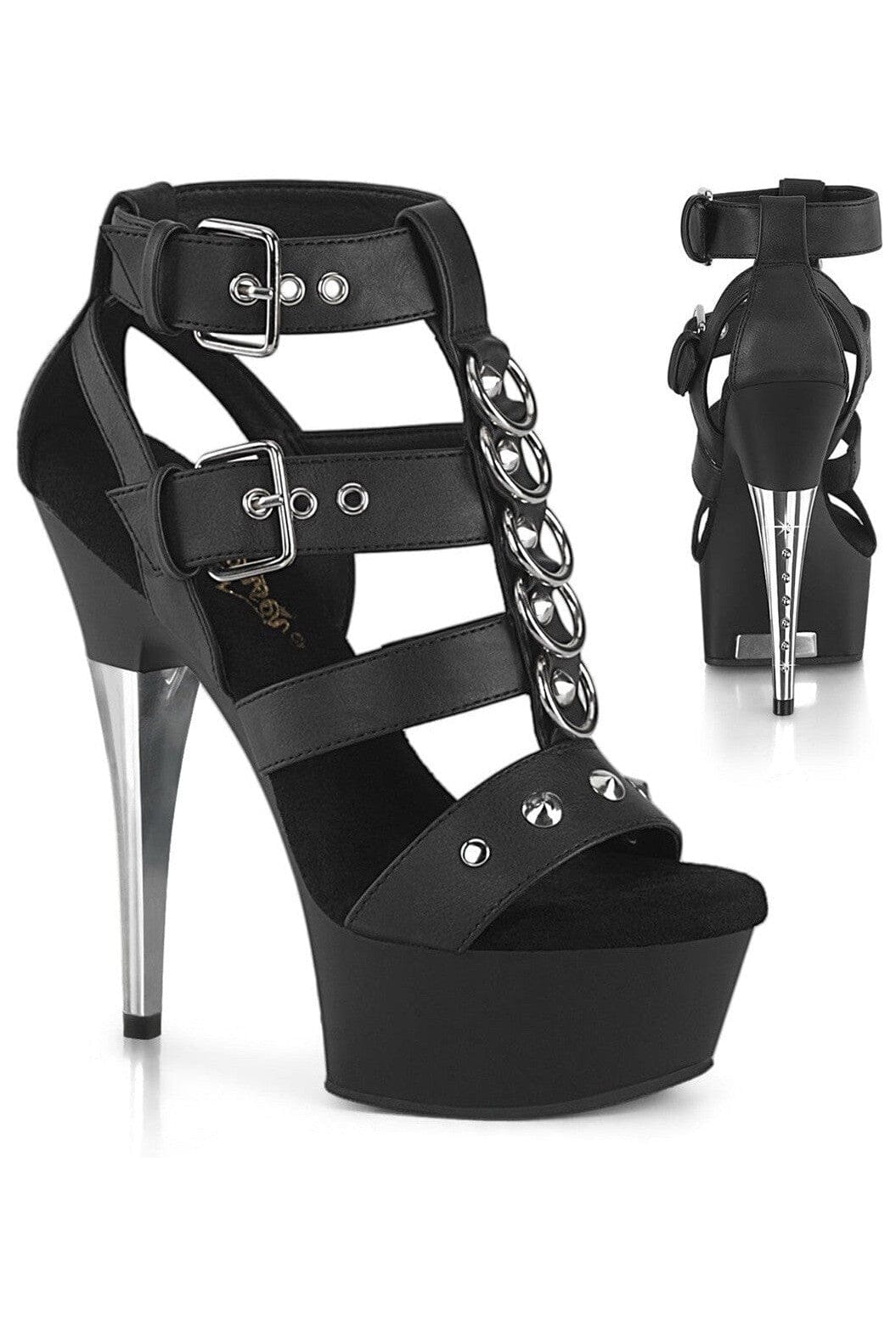 Pleaser Black Sandals Platform Stripper Shoes | Buy at Sexyshoes.com