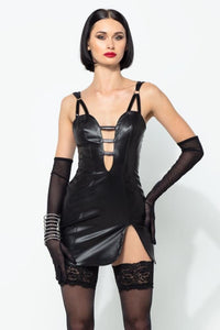 Patrice Catanzaro CARACAL Faux Leather Dress in Black  from SexyShoes.com