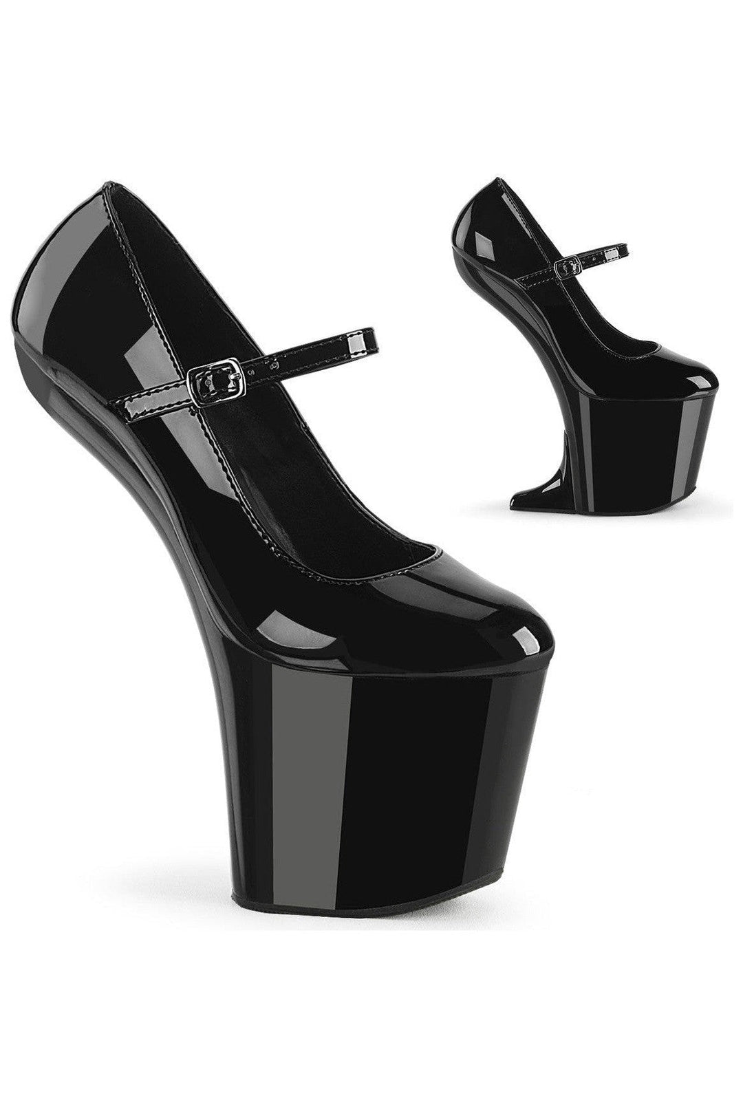 CRAZE-880 Black Patent Pump-Pumps- Stripper Shoes at SEXYSHOES.COM