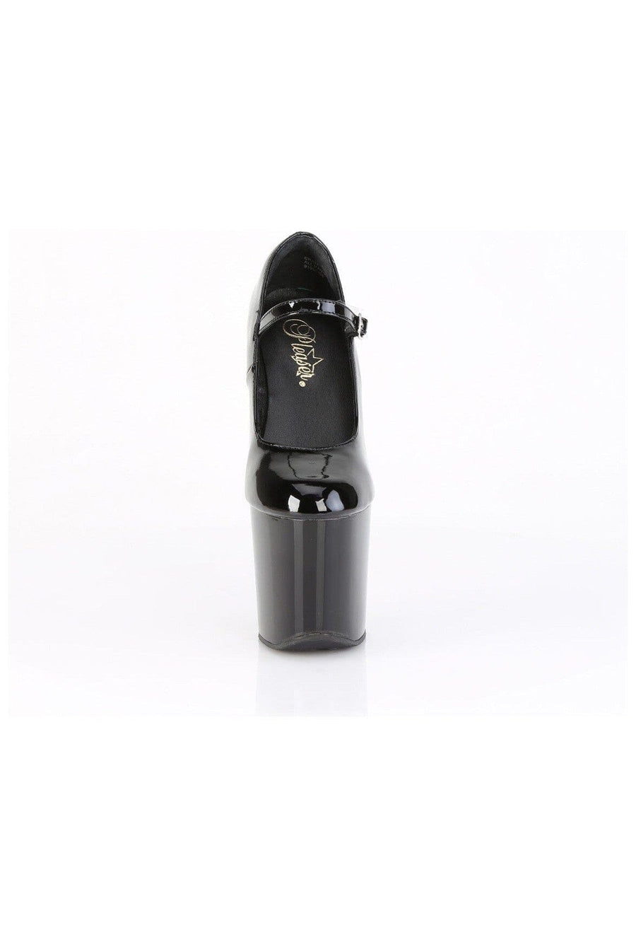 Pleaser CRAZE-880 Black Patent Pump in Black Patent