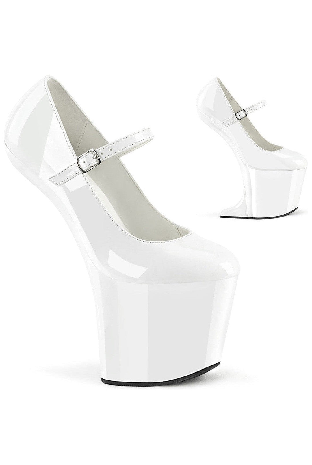 CRAZE-880 White Patent Pump-Pumps- Stripper Shoes at SEXYSHOES.COM