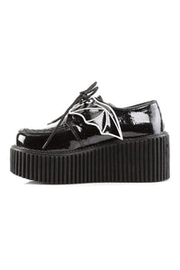 Demonia CREEPER-205 Black Glitter Creeper in Black Glitter
