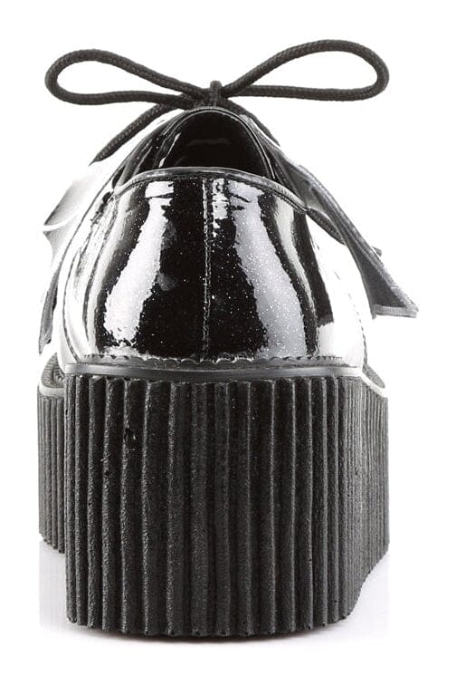 Demonia CREEPER-205 Black Glitter Creeper in Black Glitter