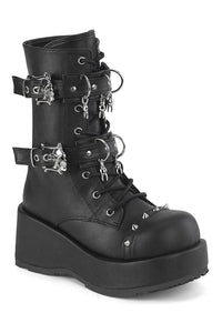 Demonia CUBBY-54 Black Vegan Leather Ankle Boot in Black Vegan Leather from SexyShoes.com