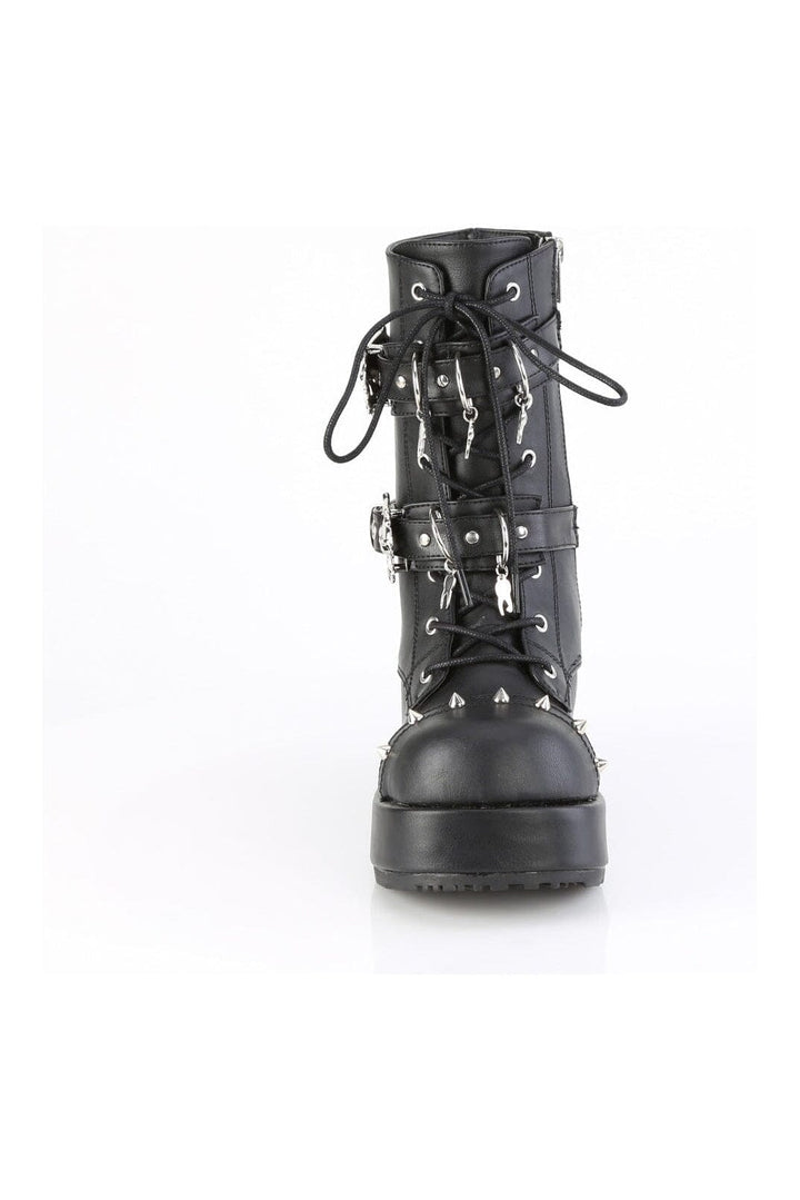 CUBBY-54 Black Vegan Leather Ankle Boot