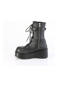 Demonia CUBBY-54 Black Vegan Leather Ankle Boot in Black Vegan Leather
