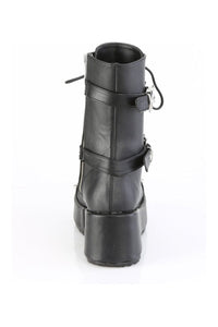 Demonia CUBBY-54 Black Vegan Leather Ankle Boot in Black Vegan Leather