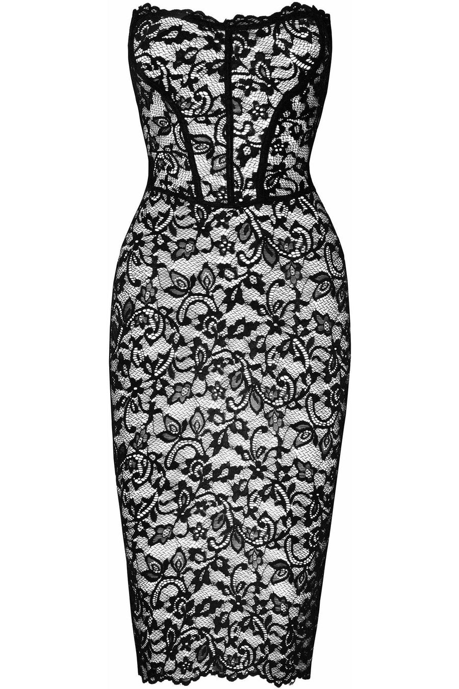 Noir Handmade Catalyst Lace Up Mini Dress in Black 