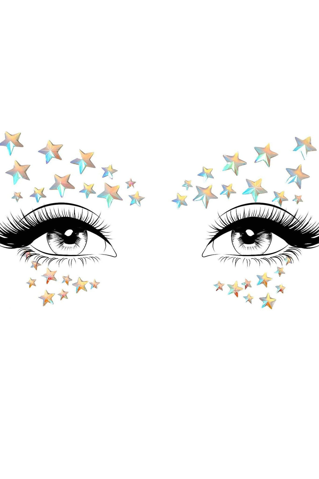 Leg Avenue Celeste Adhesive Glow In The Dark Face Jewels Sticker in Clear  from SexyShoes.com