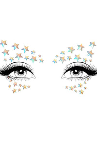 Leg Avenue Celeste Adhesive Glow In The Dark Face Jewels Sticker in Clear  from SexyShoes.com