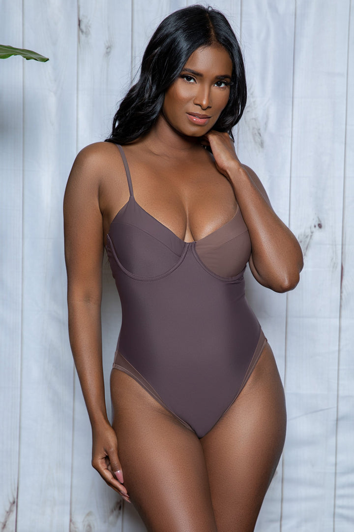 Charlotte Padded Cups W/Adjustable Straps Swimsuit-One Piece Swim-SEXYSHOES.COM
