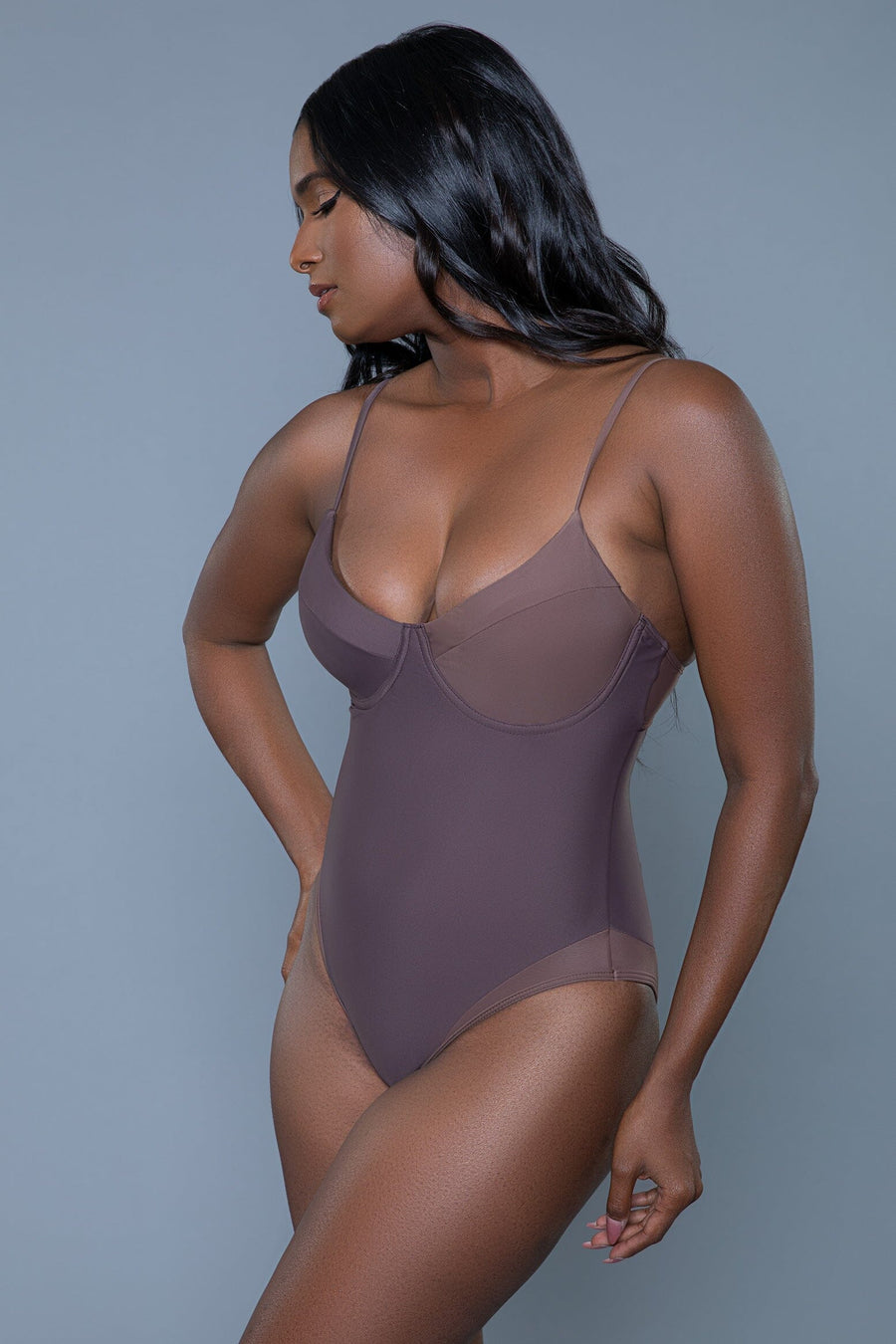 Charlotte Padded Cups W/Adjustable Straps Swimsuit-One Piece Swim-SEXYSHOES.COM