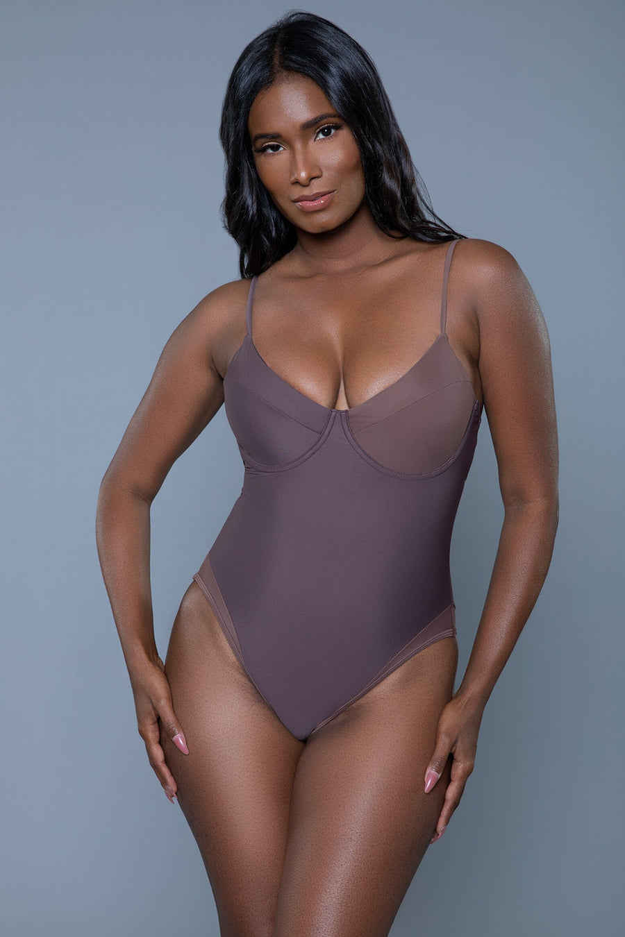 Charlotte Padded Cups W/Adjustable Straps Swimsuit-One Piece Swim-SEXYSHOES.COM