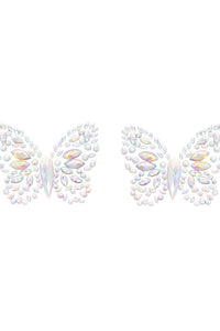 Leg Avenue Chrysallis Adhesive Glow In The Dark Nipple Jewels Sticker in Clear  from SexyShoes.com