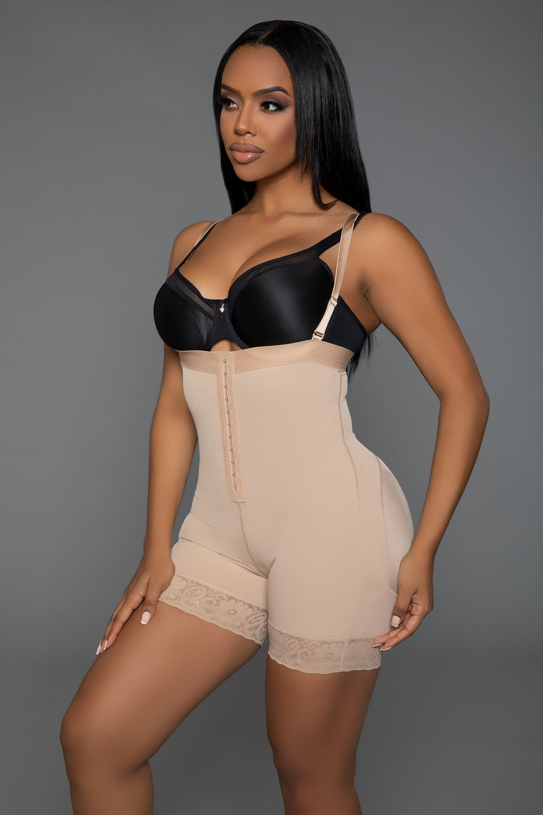 BeWicked Cinch Me In Butt Lifting Tummy Control Bodyshaper Shorts in Nude 