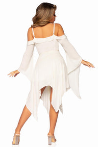 Cotton Gauze Bell Sleeved Peasant Dress-Witch Costumes-SEXYSHOES.COM