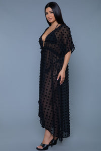 BeWicked Cover up Maxi Dress in Black 