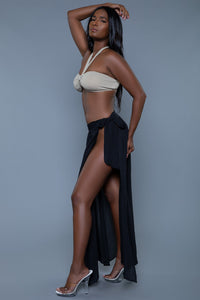 BeWicked Cover up Skirt in Black 