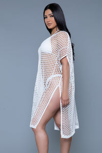 BeWicked Crochet Cover up in White 