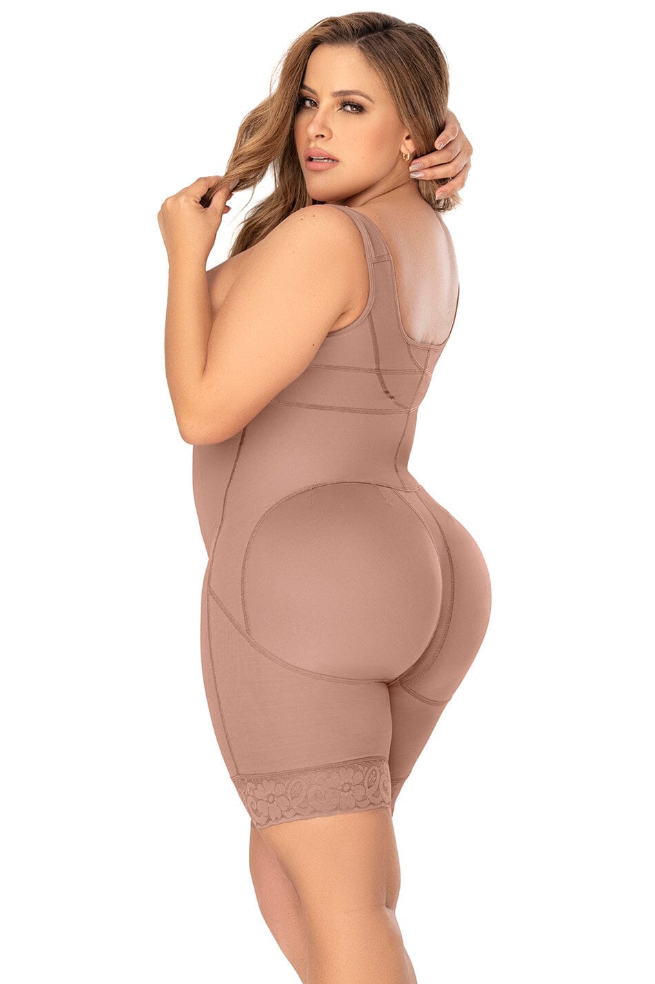Cross Back Support Mid Leg Shapewear-Mid Thighs + Shorts-SEXYSHOES.COM