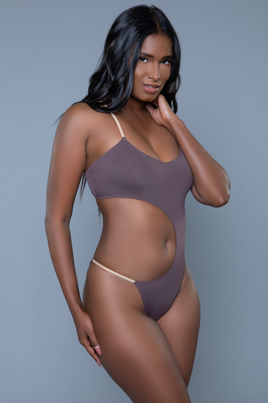 BeWicked Cut out One Piece in Brown 