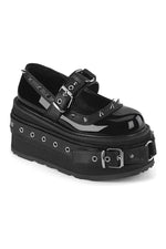 DAMNED-20 Black Vegan Leather Mary Jane