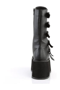 Demonia DAMNED-225 Black Vegan Leather Knee boot in Black Vegan Leather
